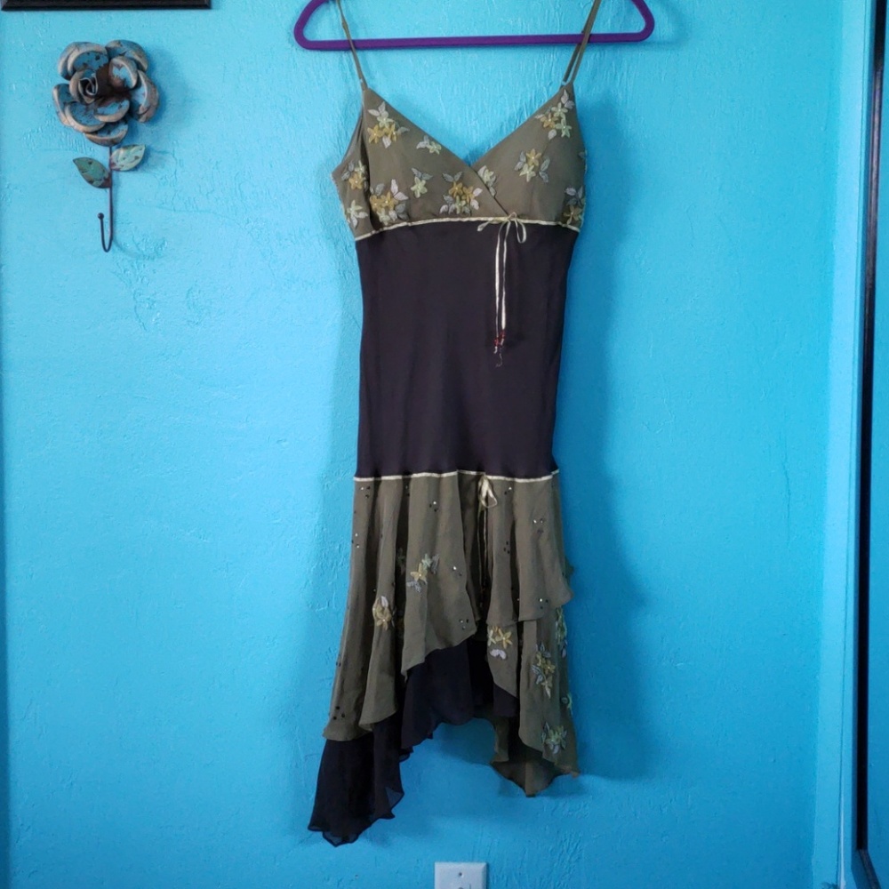 Sue Wong embroidered flower dress